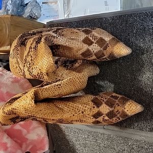 Man Made Snake Style Pull Up Boots ( Read Description)